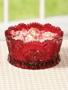 Mosser Diamond Classic Red Glass Candy Dish Editor’s Pick