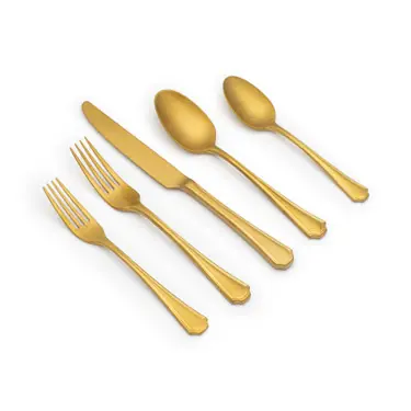 Park Avenue Matte Gold 20pc Flatware Set Top Pick