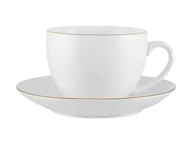 Maxwell & WIlliams White Gold Cup & Saucer 260ml - Set of 4 No Minimum Order