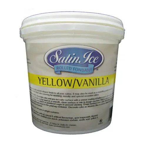 Handmade Satin Ice Yellow Rolled Fondant - 5 lb.
