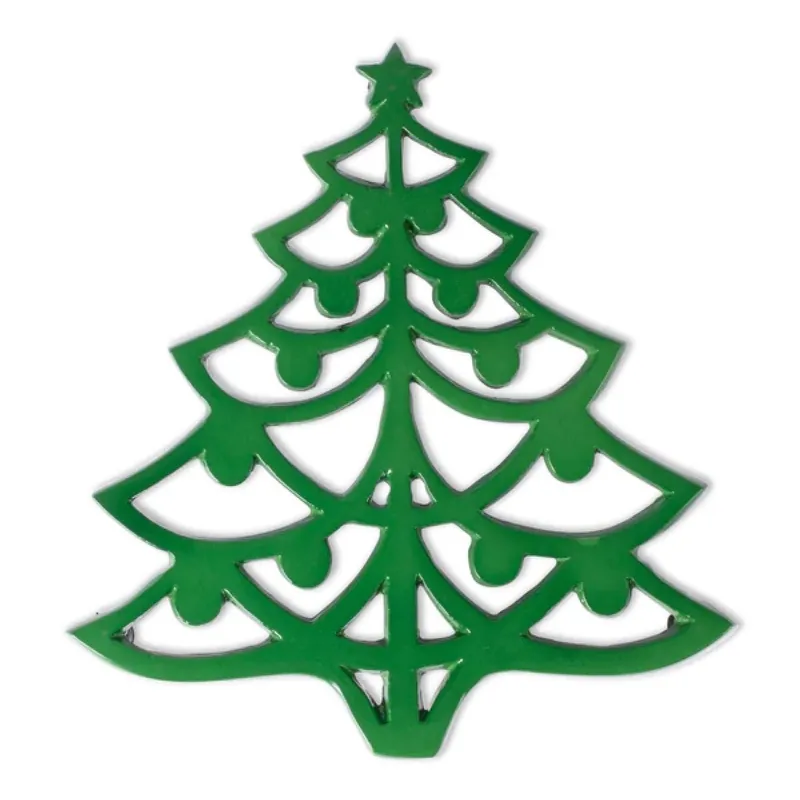 Same Day Shipping Green Christmas Tree Trivet